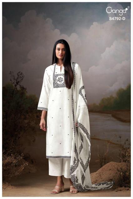 Ganga gulnar 4752 top class collection dress materials in wholesale rate